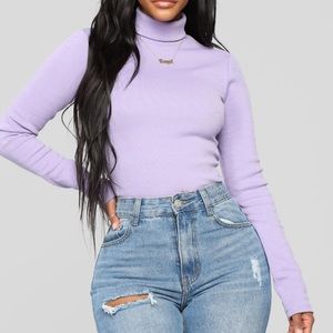 Fashion Nova Lavender Turtle Neck